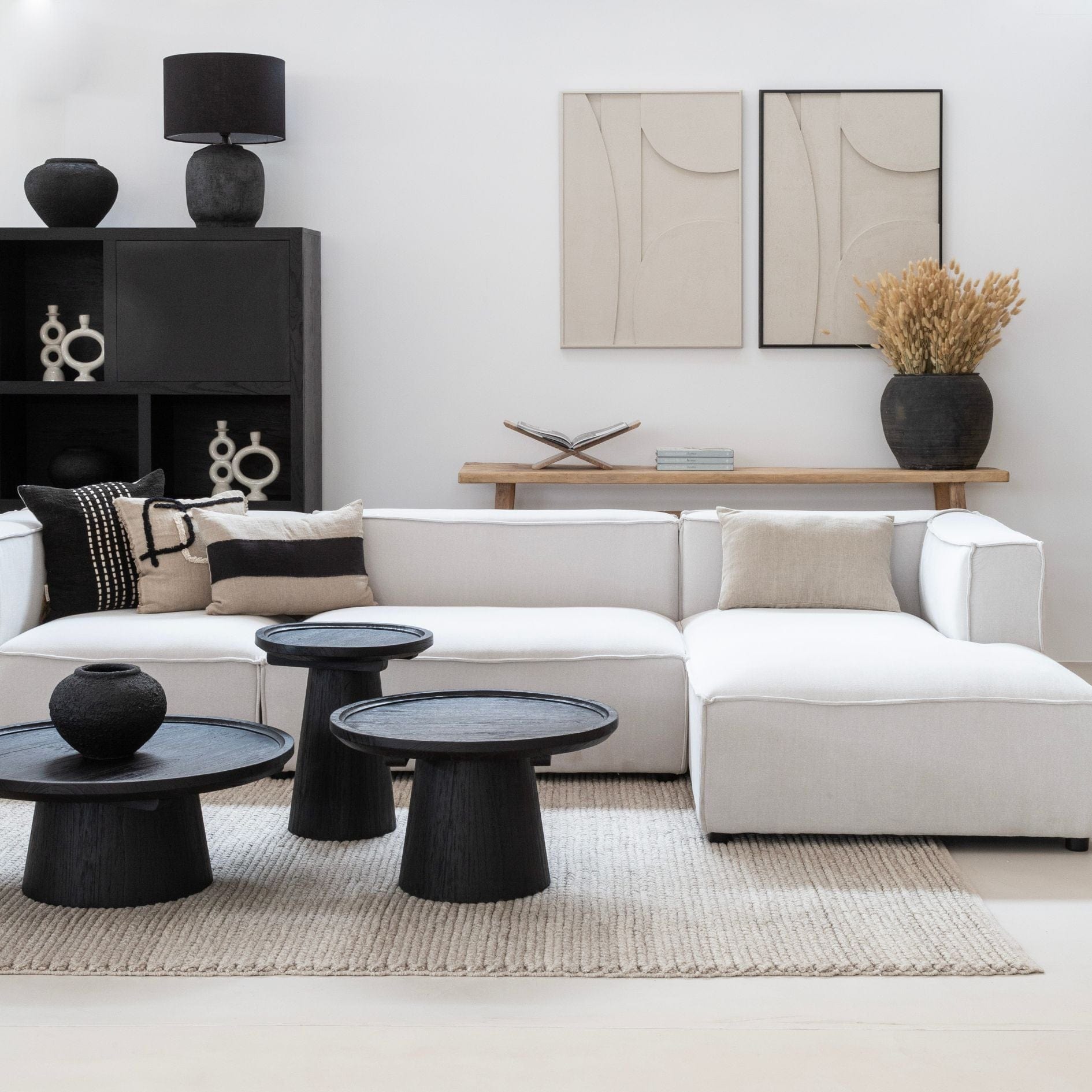 Table basse Nuku | Noire 80 cm