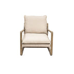 Fauteuil en chêne | Lin naturel