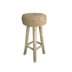 Tabouret de bar en raphia
