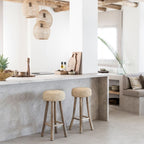 Tabouret de bar en raphia