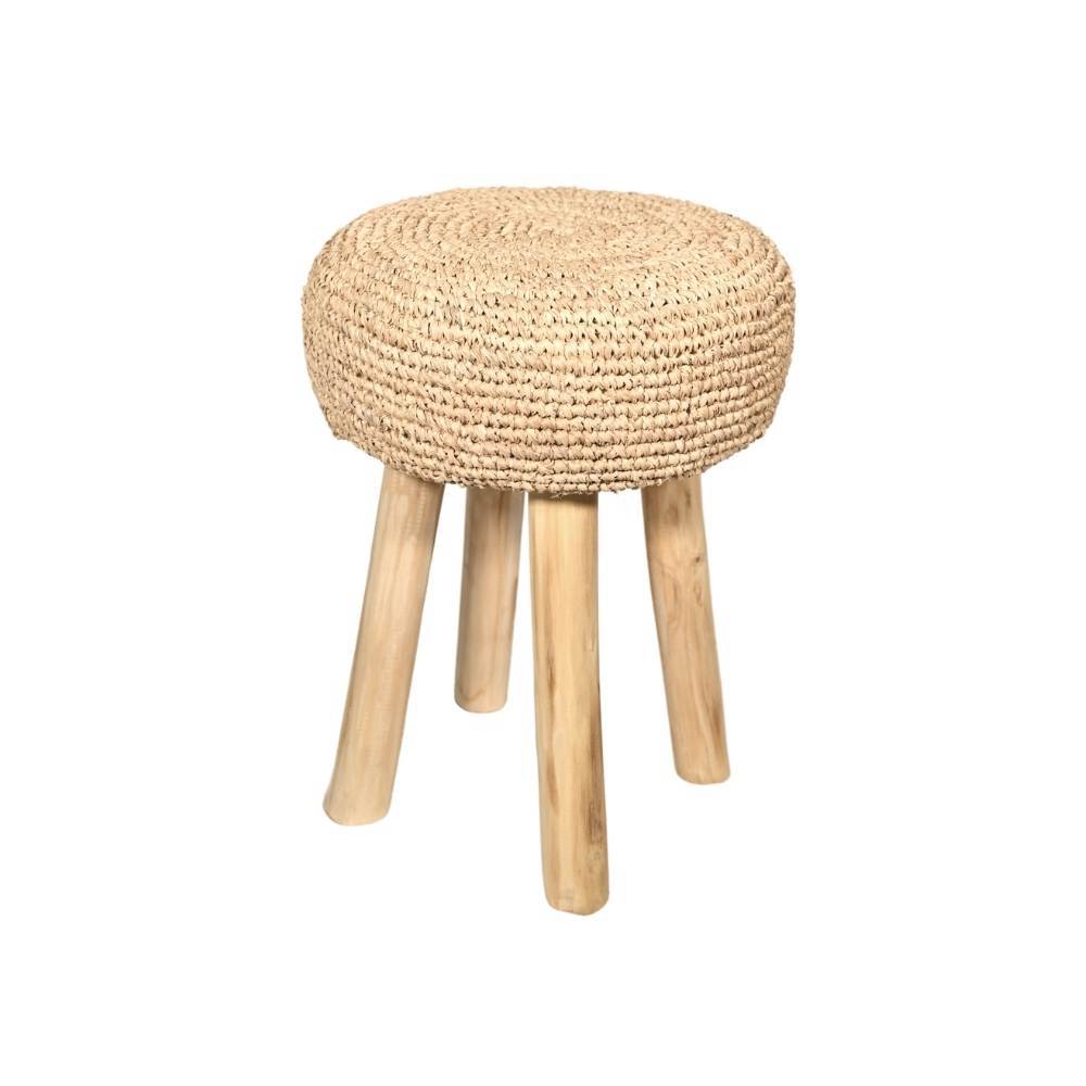 Tabouret en raphia | Naturel