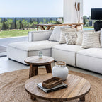 Table basse en teck recyclé | 80 x 31 cm