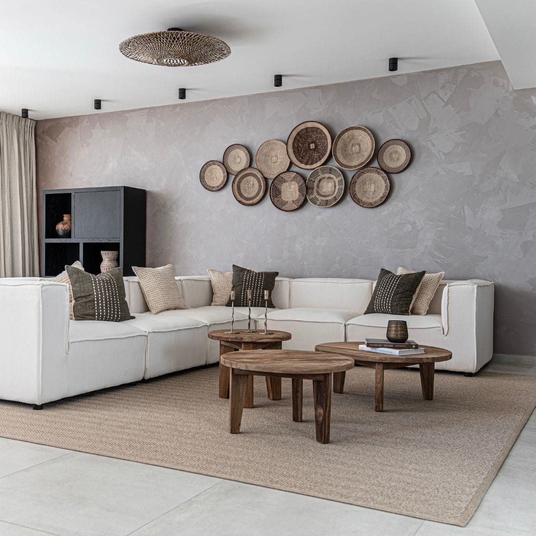 Table basse en teck recyclé | 80 x 31 cm