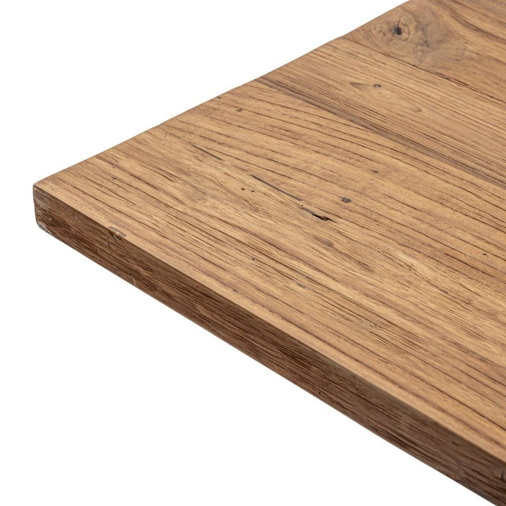 Table de salle à manger en teck recyclé | Pieds en X | 200 x 100 x 75 cm