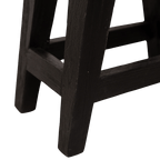 Tabouret en teck recyclé | Noir 48x28x50cm