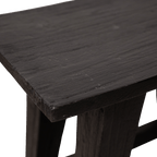 Tabouret en teck recyclé | Noir 48x28x50cm