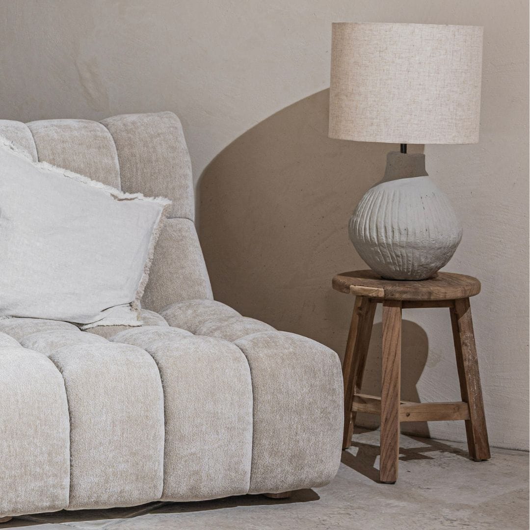 Tabouret en teck recyclé