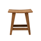 Tabouret en teck recyclé | Naturel 48x28x50cm