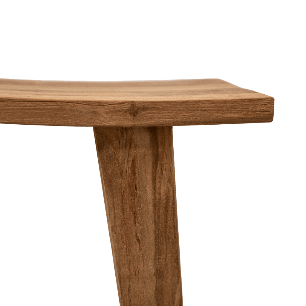 Tabouret en teck recyclé | Naturel 48x28x50cm
