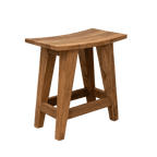 Tabouret en teck recyclé | Naturel 48x28x50cm