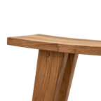 Tabouret en teck recyclé | Naturel 48x28x50cm