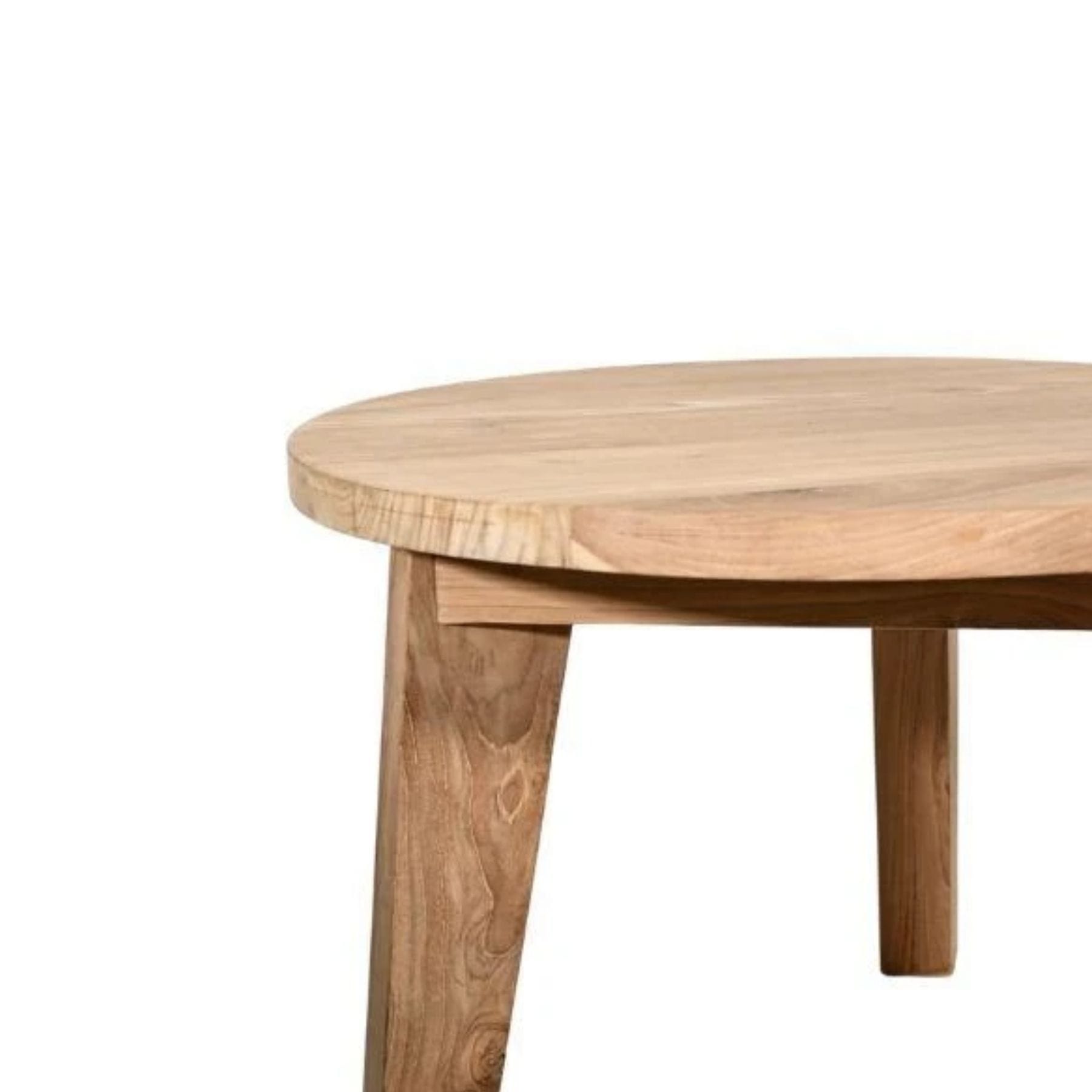 Table basse ronde en teck | 50 cm