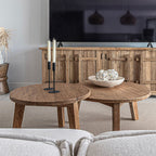 Table basse ronde en teck | 50 cm