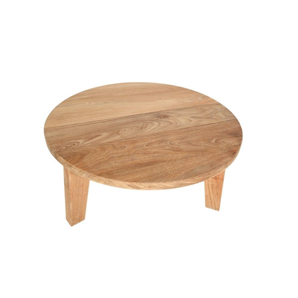Table basse ronde en teck | 80 cm