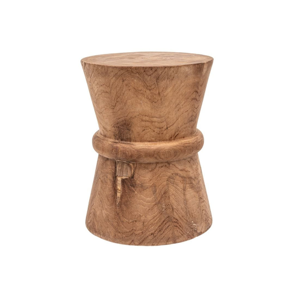 Tabouret en verre de sable | Naturel 35x45cm