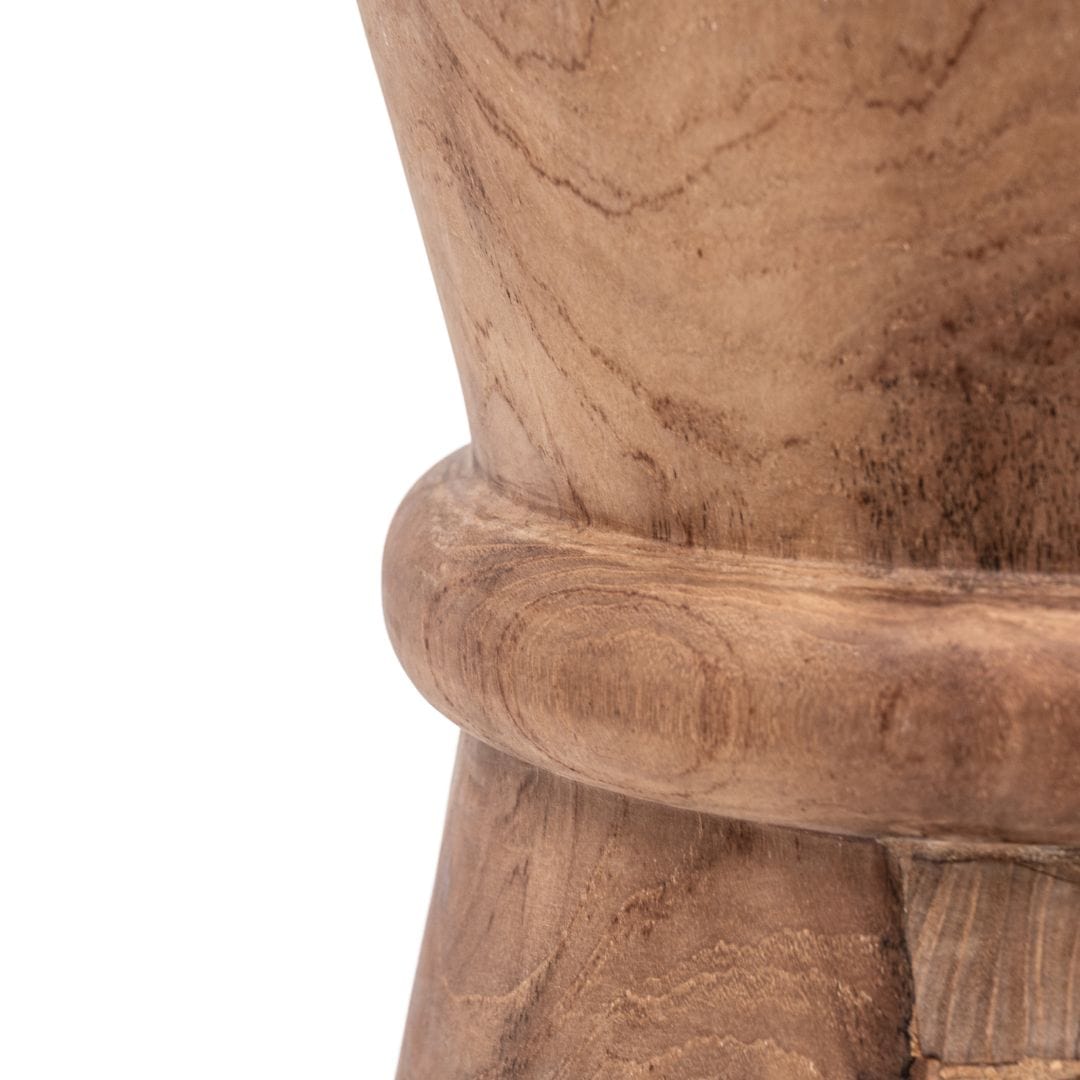 Tabouret en verre de sable | Naturel 35x45cm