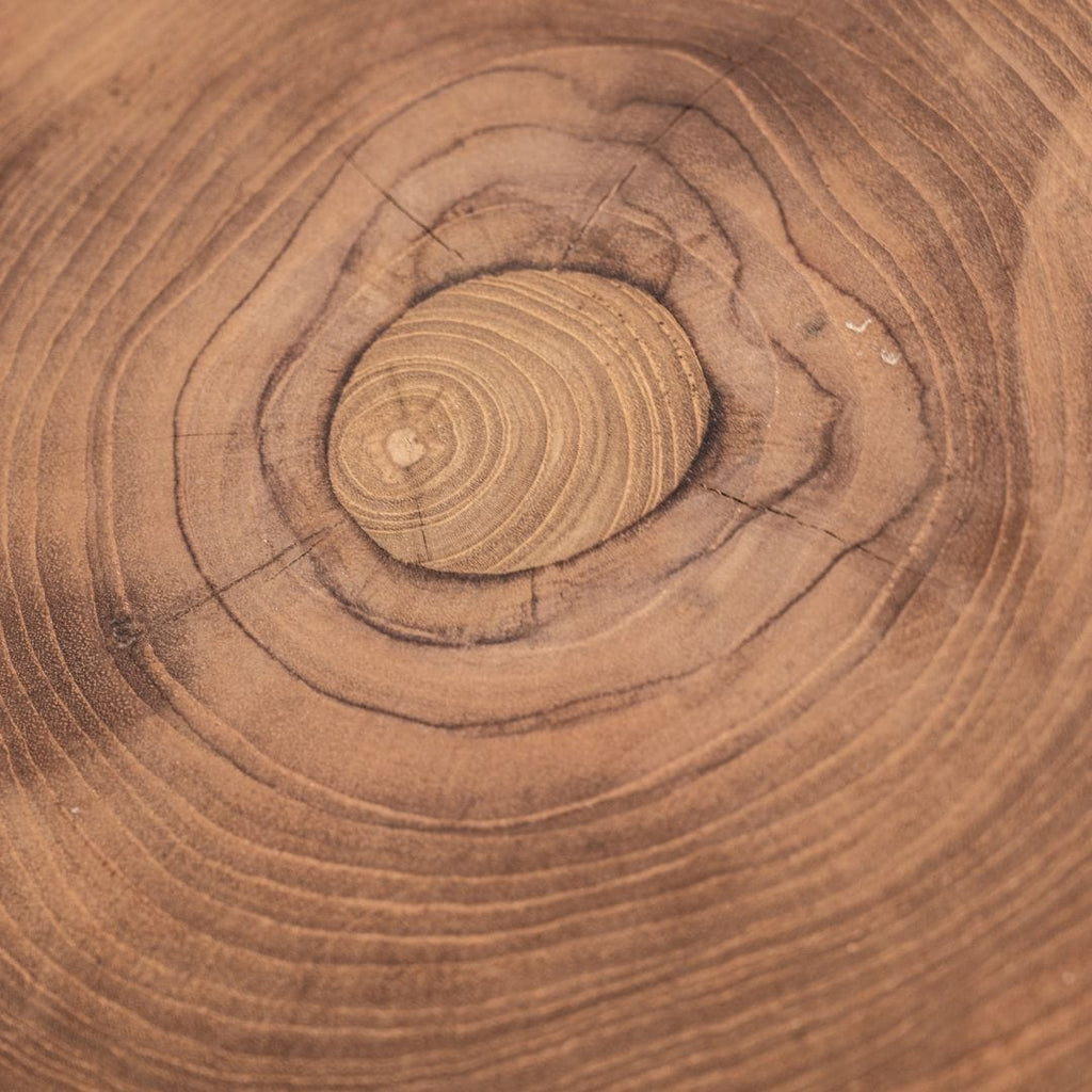 Tabouret en verre de sable | Naturel 35x45cm