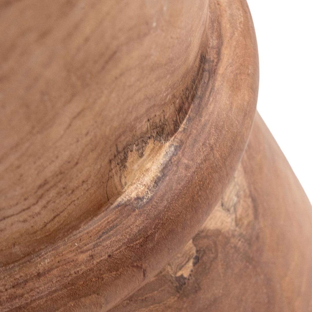 Tabouret en verre de sable | Naturel 35x45cm