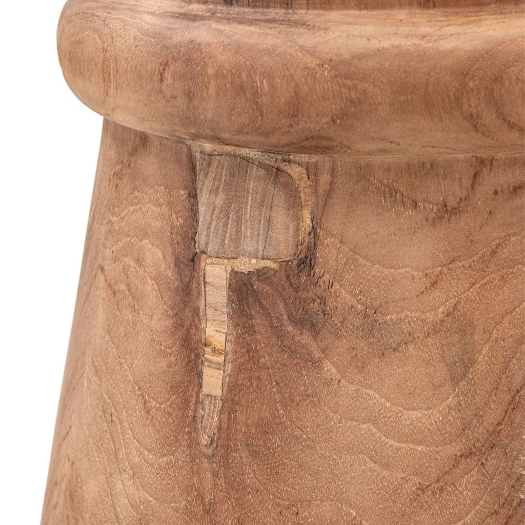 Tabouret en verre de sable | Naturel 35x45cm