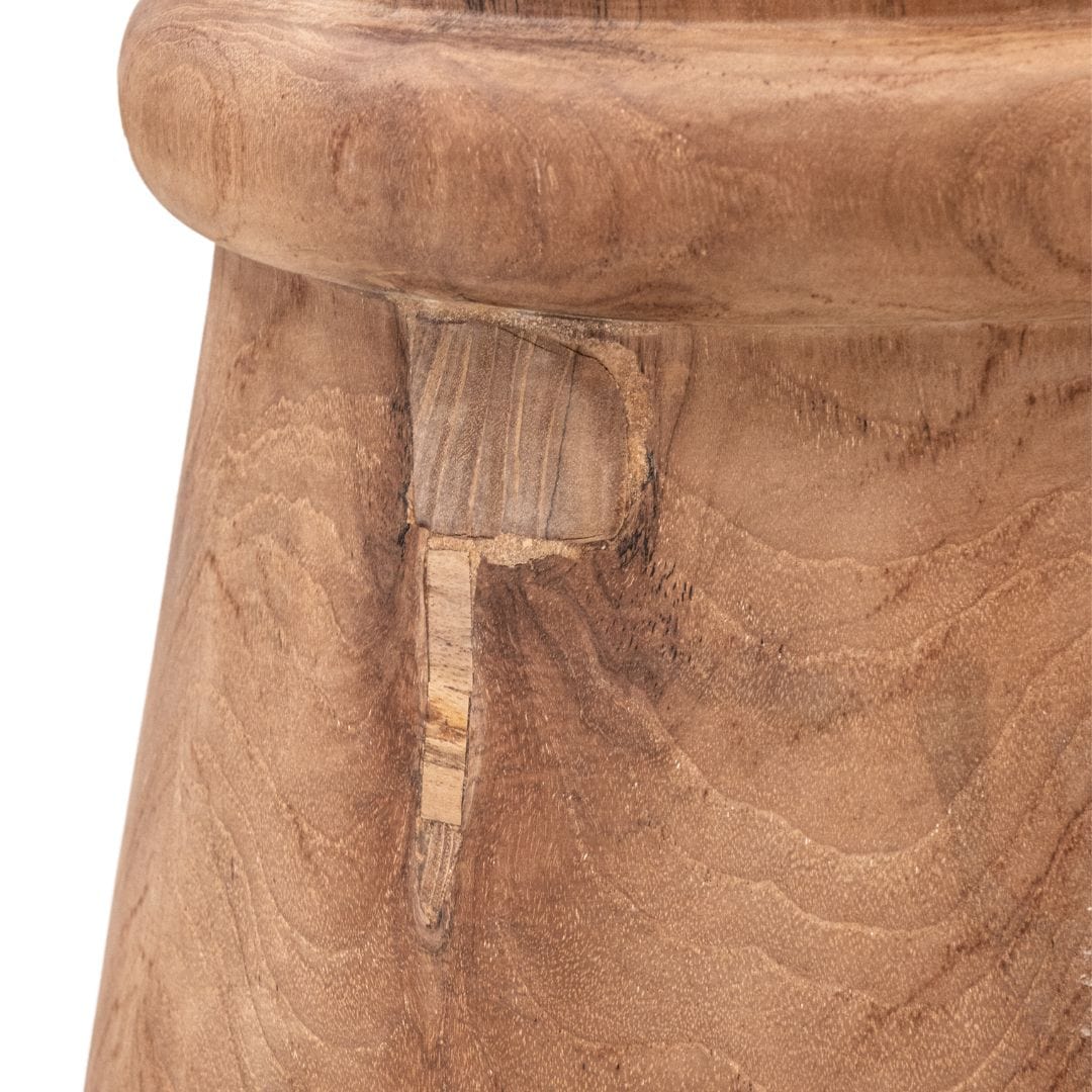 Tabouret en verre de sable | Naturel 35x45cm