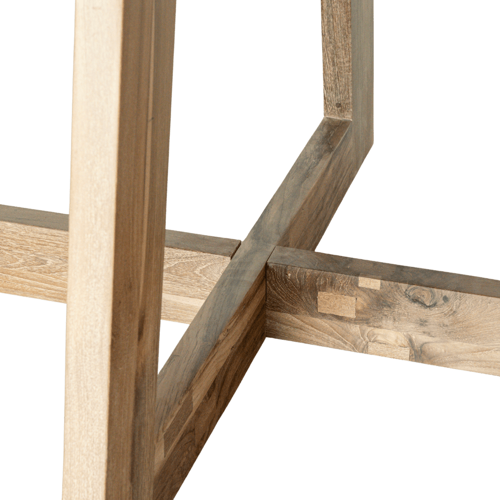 Table de salle à manger ronde Senza en teck recyclé