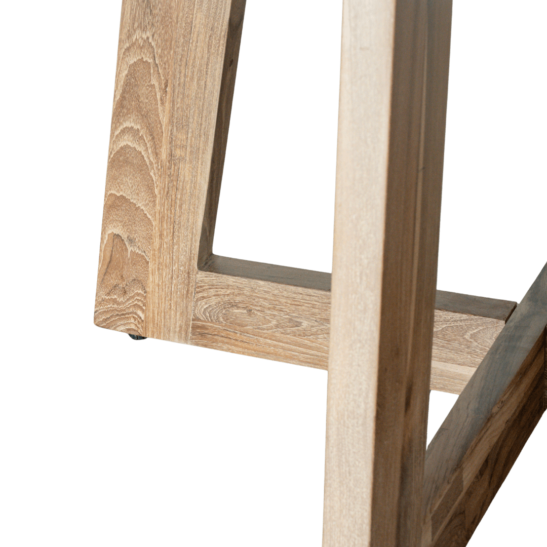 Table de salle à manger ronde Senza en teck recyclé