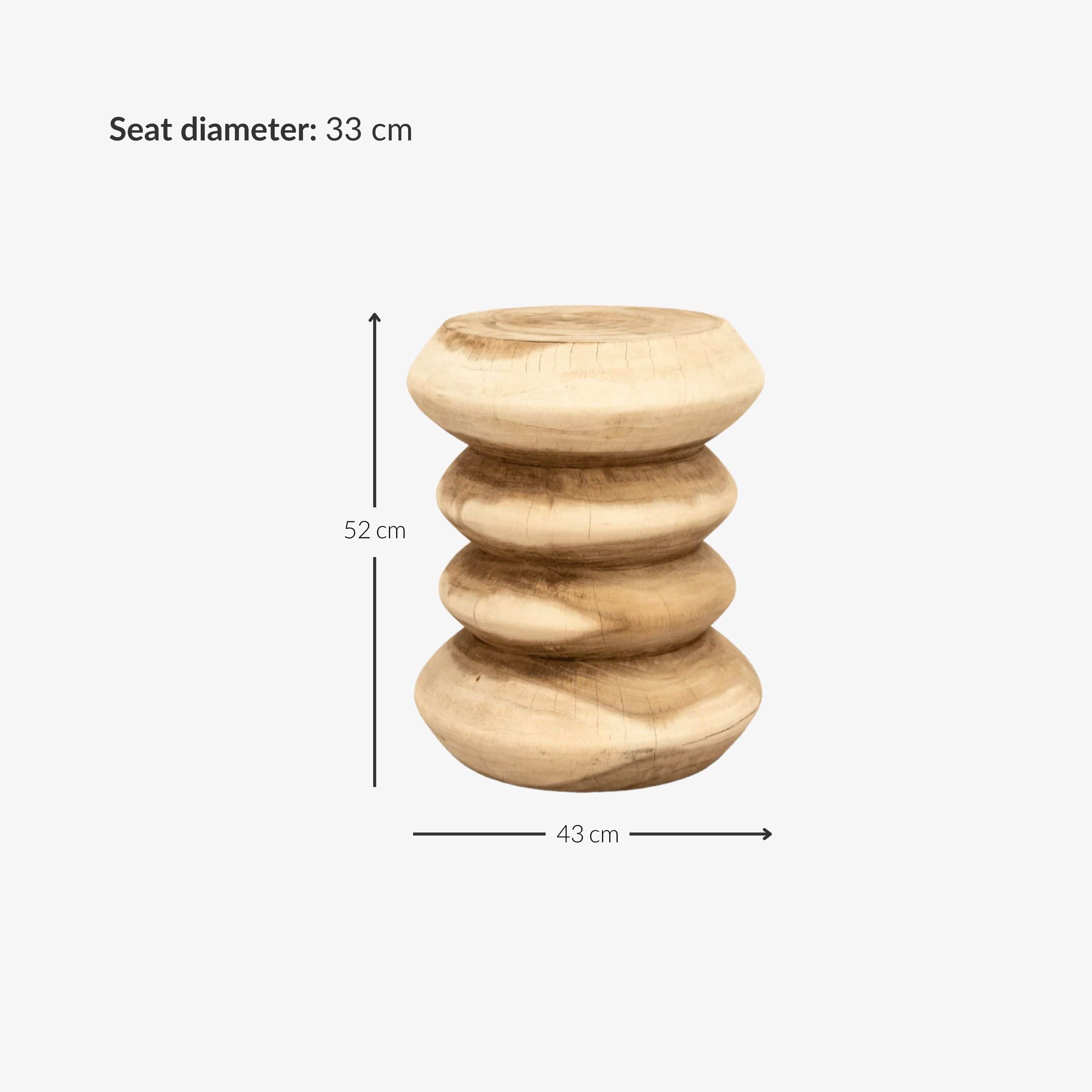 Tabouret Spiral Suar | 40 x 46 cm