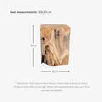 Tabouret à racine carrée