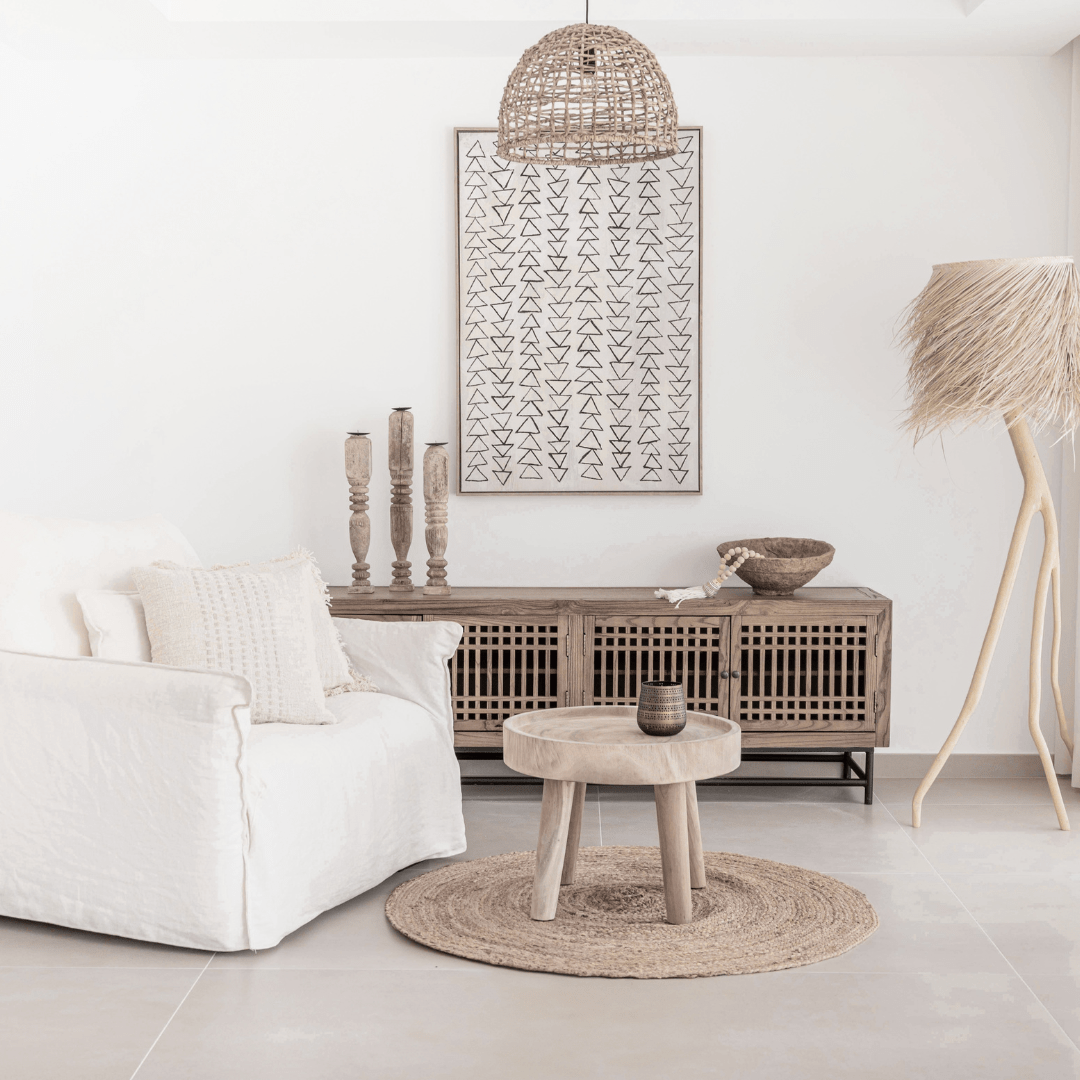 Table basse en bois de Suar | 60 x 45 cm