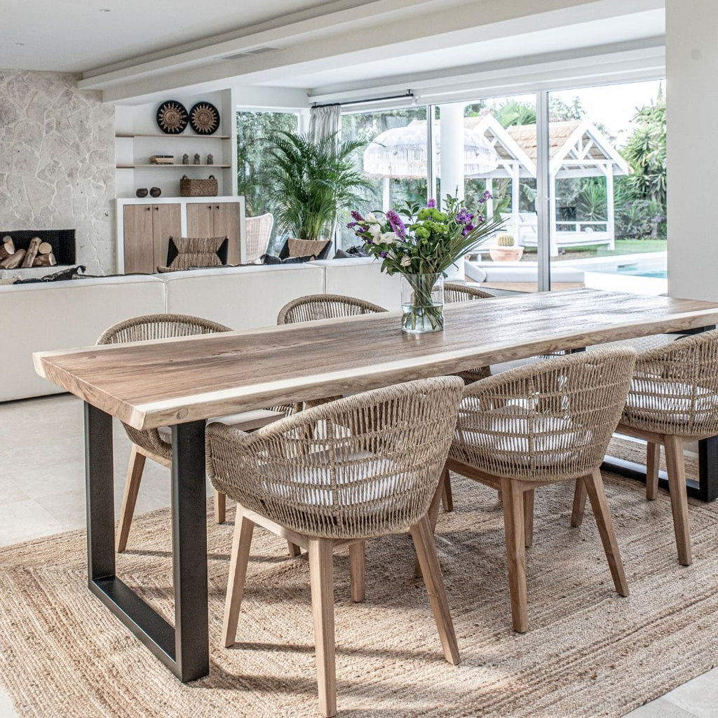 Table de salle à manger en bois de Suar | 300 cm