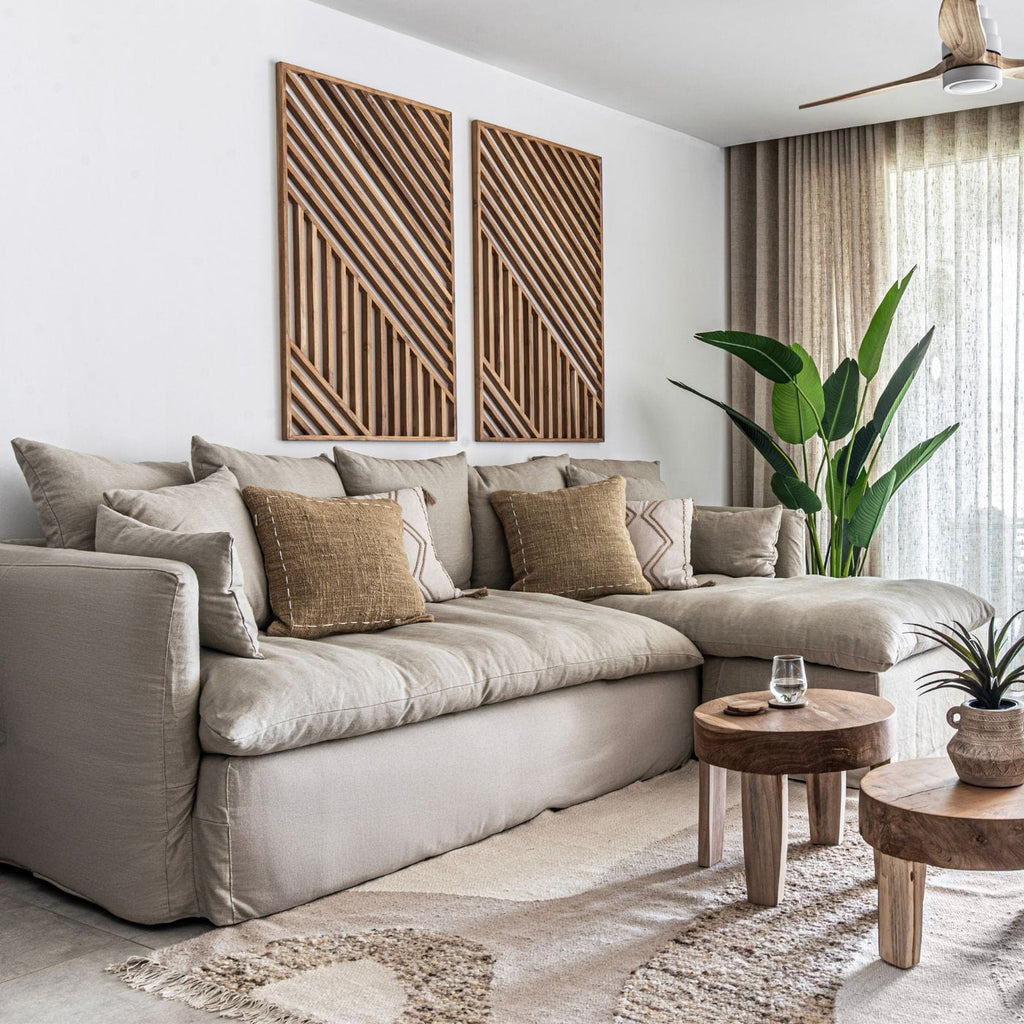 Canapé Méridienne en Lin Tarifa | Réversible