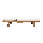 Bain de soleil en teck Tulum | Blanc