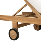 Bain de soleil en teck Tulum | Blanc