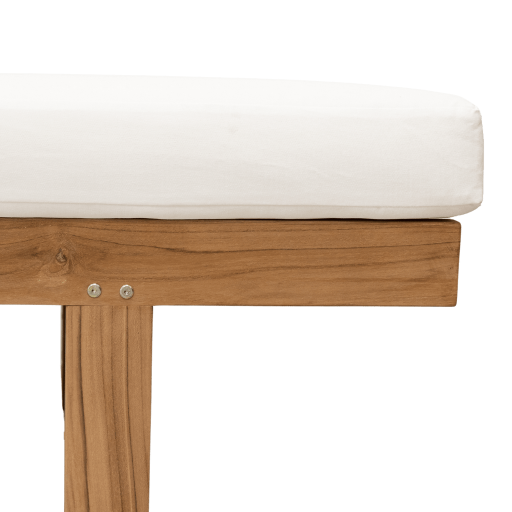 Bain de soleil en teck Tulum | Blanc