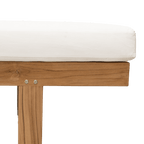 Bain de soleil en teck Tulum | Blanc