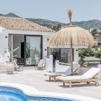 Bain de soleil en teck Tulum | Blanc