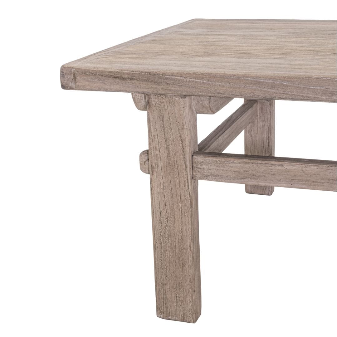 Table basse vintage en bois d'orme