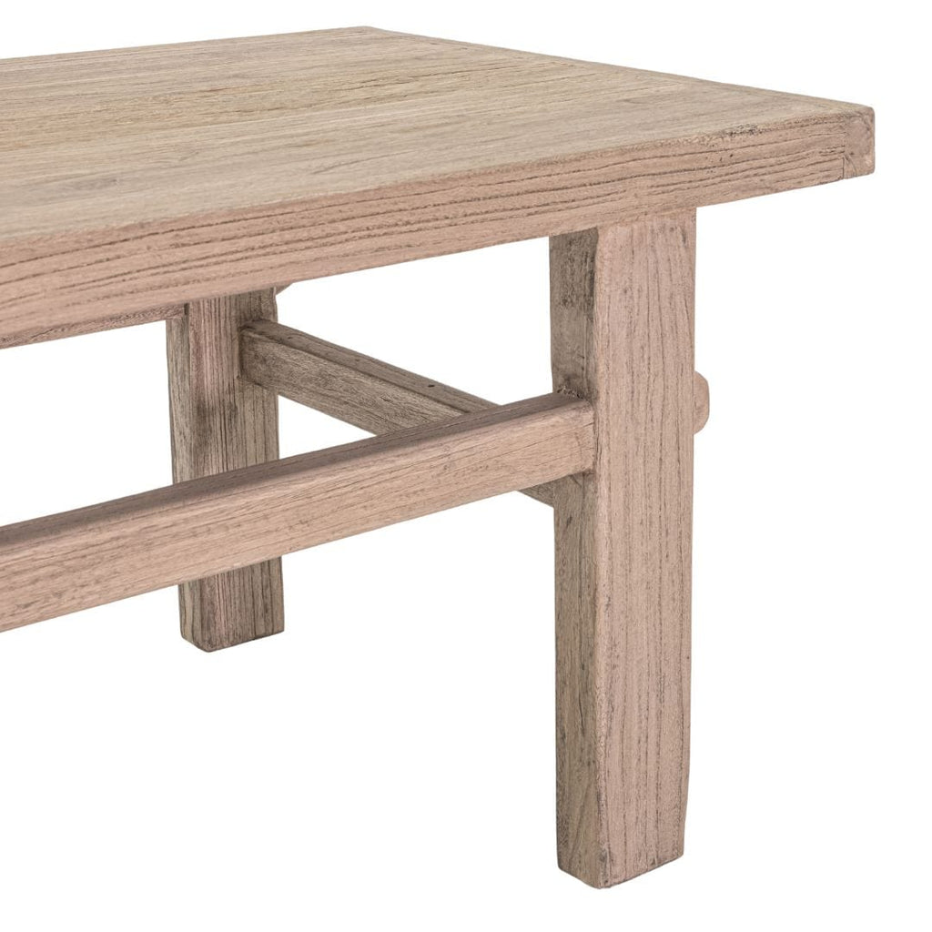 Table basse vintage en bois d'orme