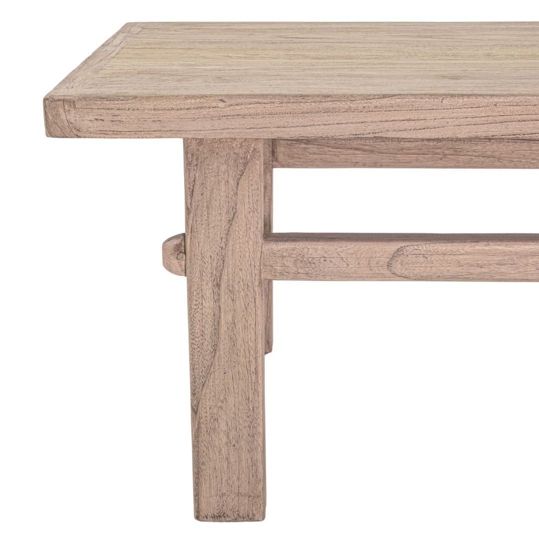 Table basse vintage en bois d'orme