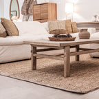 Table basse vintage en bois d'orme