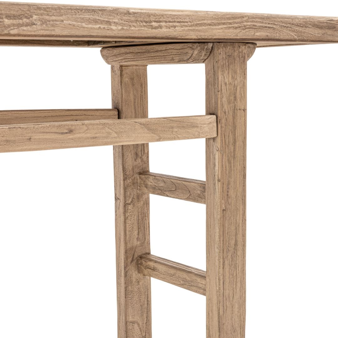 Console vintage en bois d'orme
