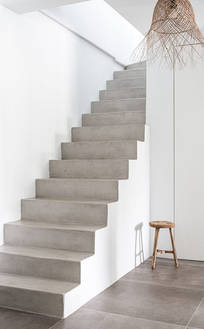 Tabouret rond vintage en bois d'orme