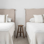 Tabouret rond vintage en bois d'orme